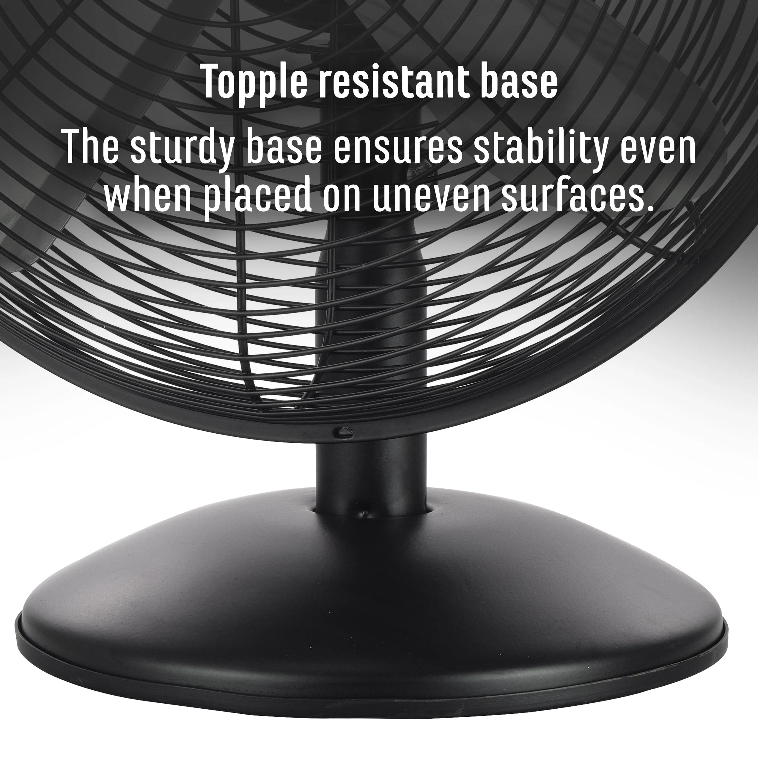 30cm Desk Fan  - Black Metal