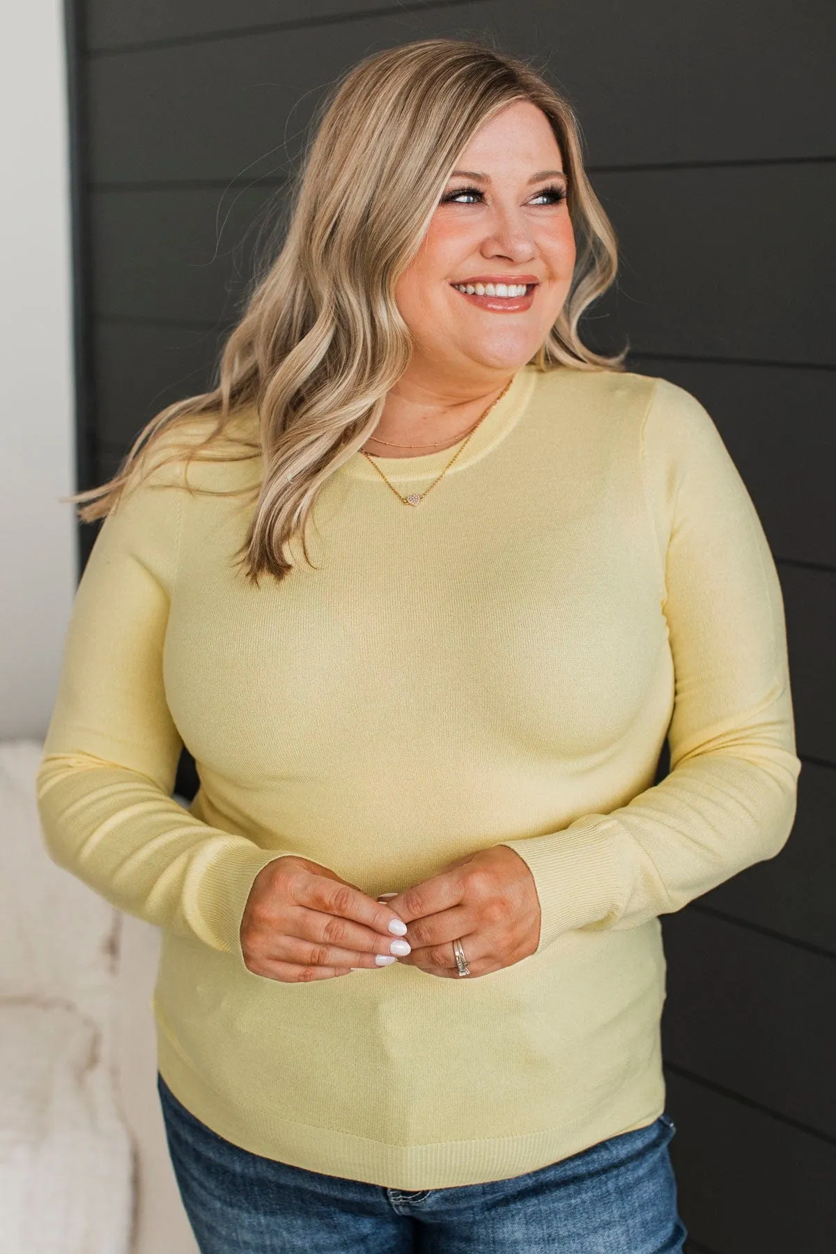 Getting Ahead Lightweight Knit Sweater- Yellow