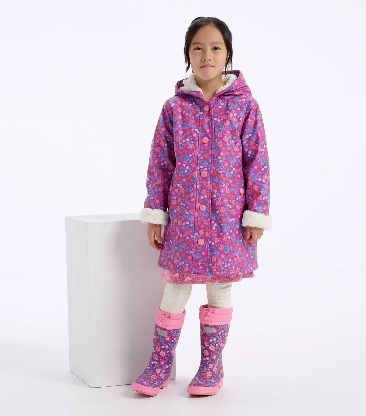 Hatley Wild Flower Sherpa Lined Raincoat F23wfk817