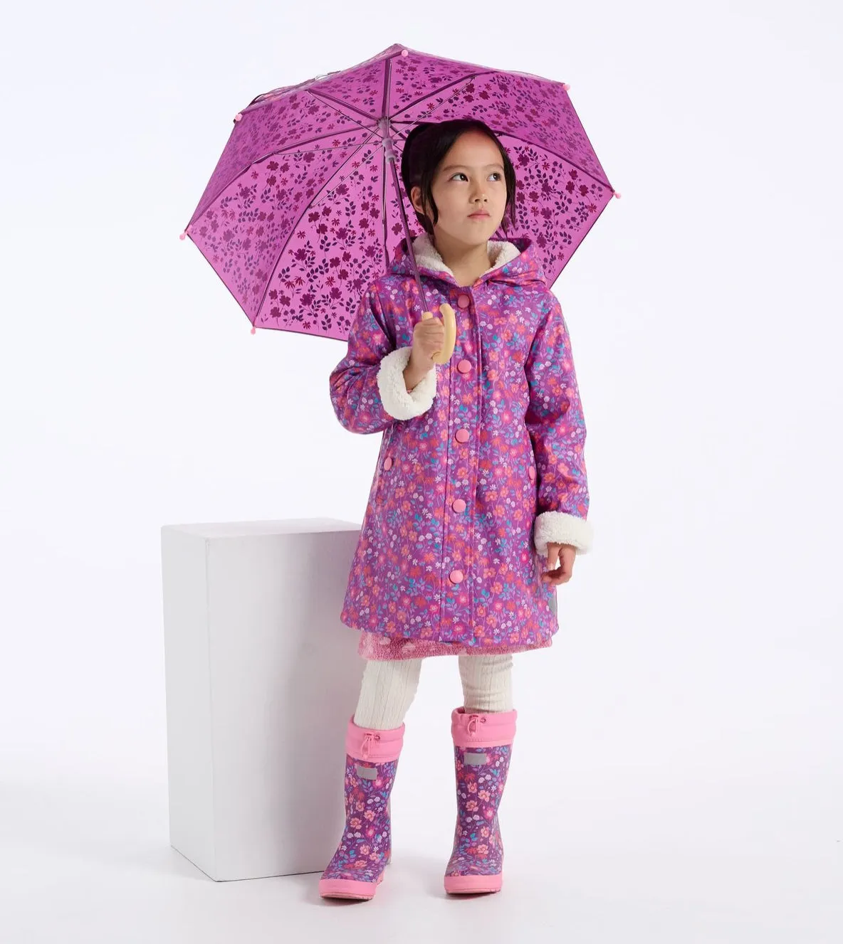 Hatley Wild Flower Sherpa Lined Raincoat F23wfk817