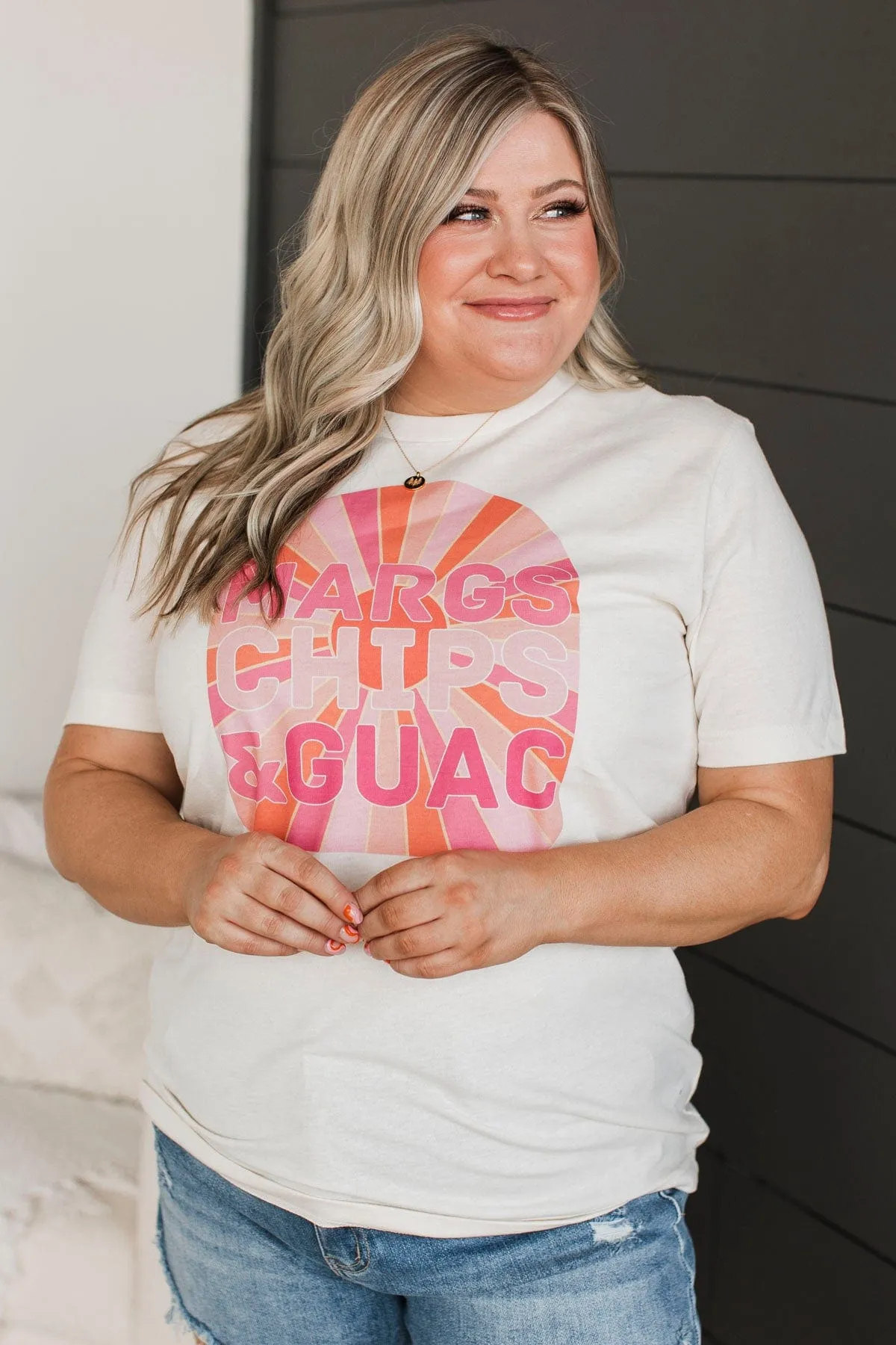 "Margs, Chips, & Guac" Graphic Tee- Cream