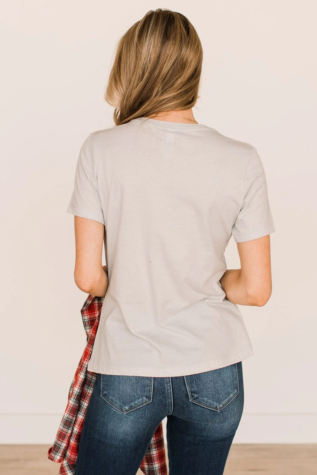 "Santa Baby" Graphic Tee- Light Grey