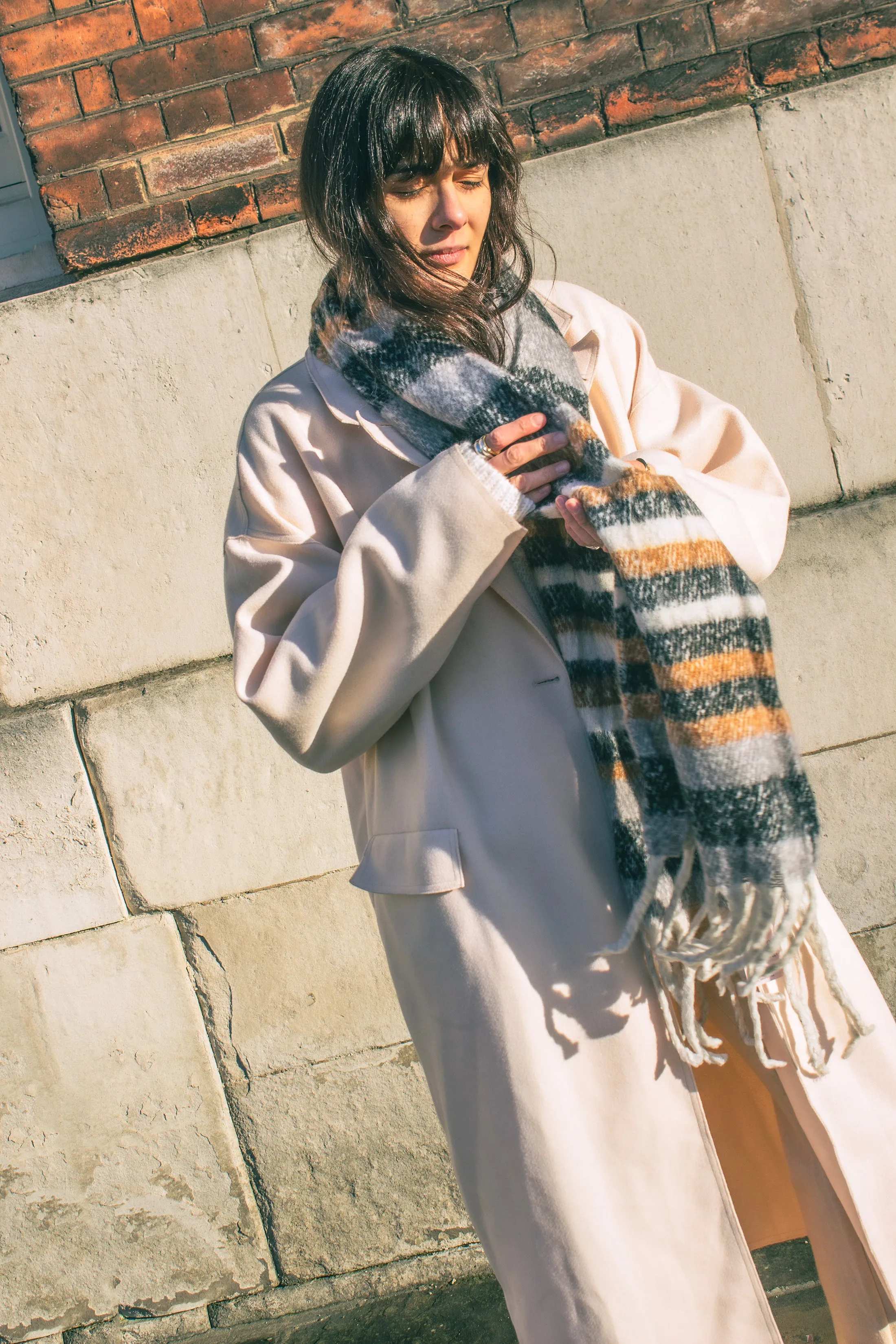 Striped Warm Wrap Scarf