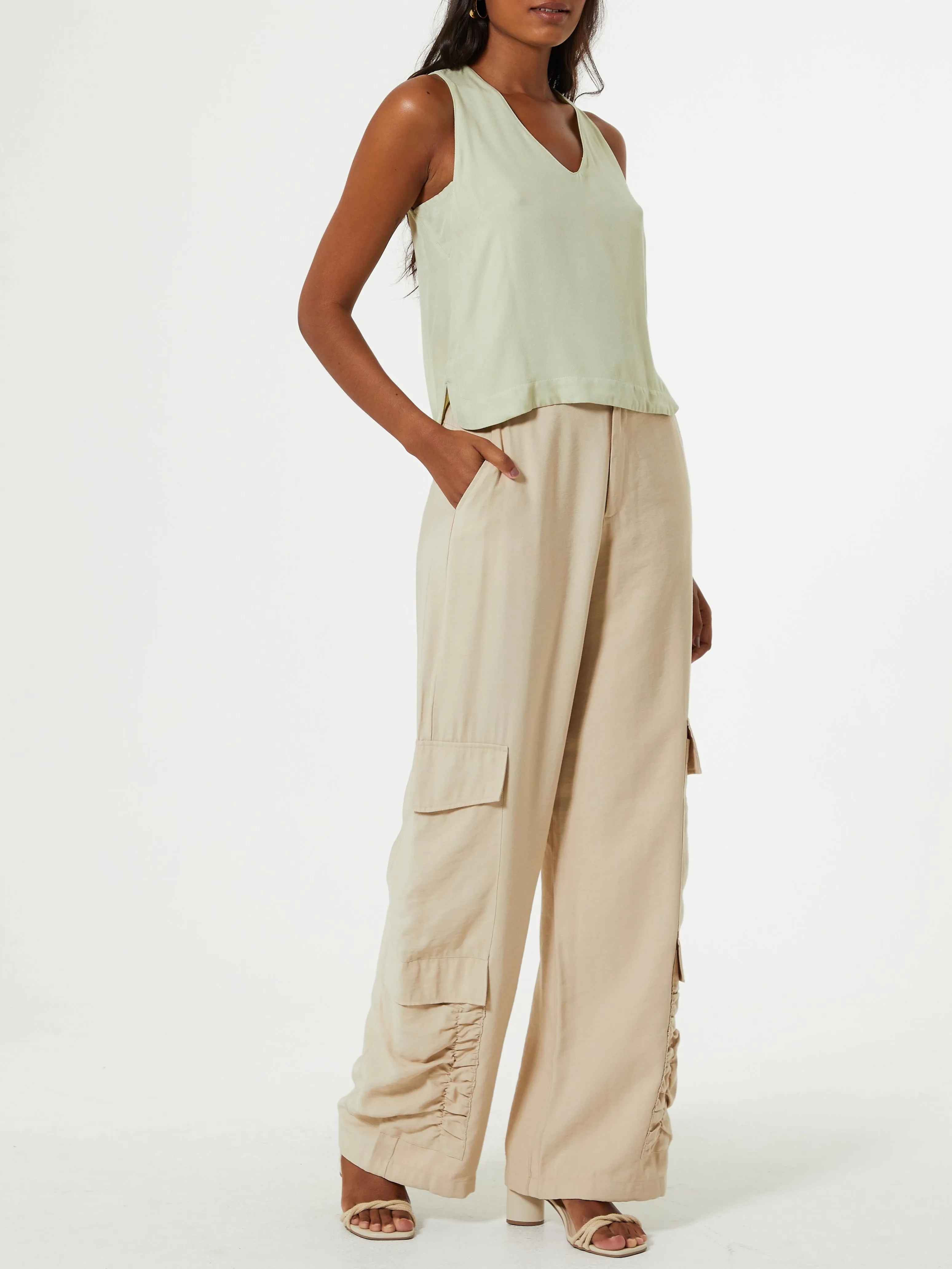 Twill Tank - Celery FINAL SALE
